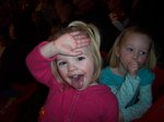 Emma and Sarah in Huntsman Center for Utah - TCU game