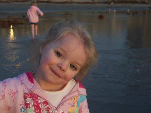 Sarah and Emma at Pacific Beach in San Diego