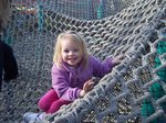 Sarah climbing through nets at Sea World