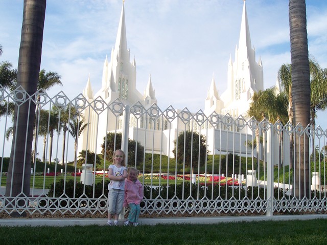 Sarah and Emma at the San Diego Temple
