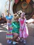 Sarah and Emma with Tinker Bell at Disneyland