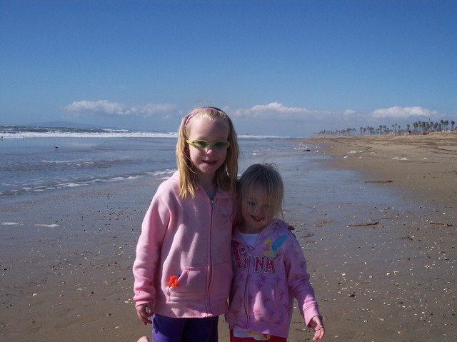 Emma and Sarah at Huntington Beach