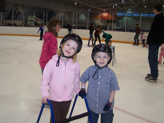 Emma and Aiden Richardson Ice Skating