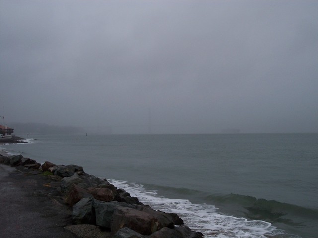 Golden Gate Bridge, through the rain