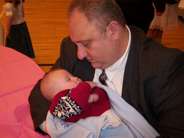 Dan and Micah at Emma's Baptism