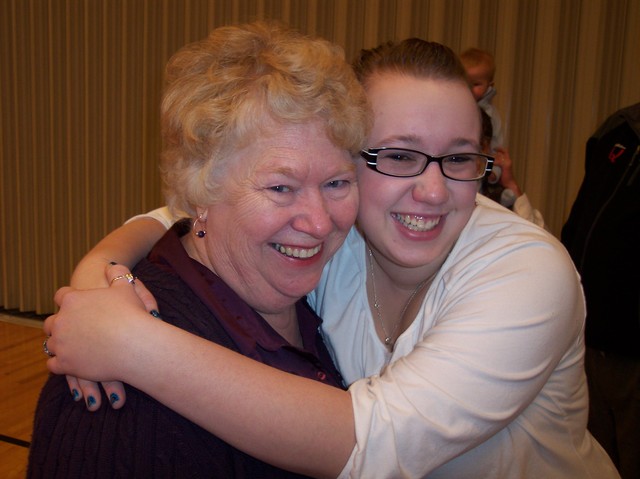 Barbara and Mackenzie at Emma's Baptism