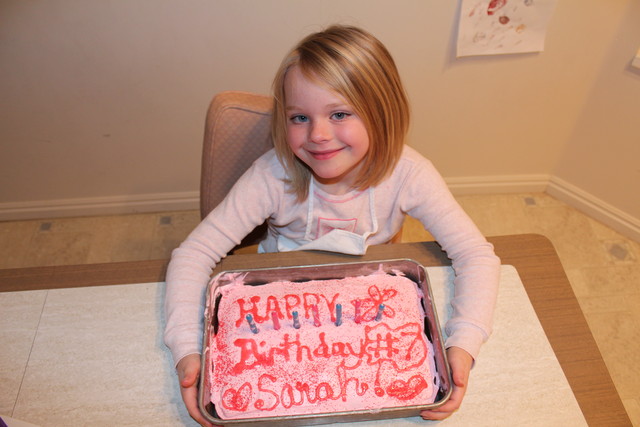 Sarah on her 7th Birthday