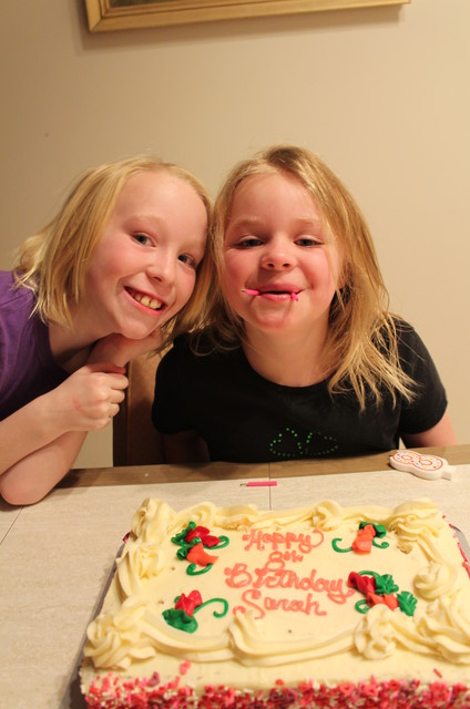 Emma and Sarah on Sarah's Birthday