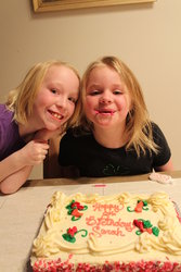 Emma and Sarah on Sarah's Birthday