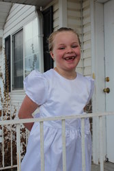 Sarah on her baptism day