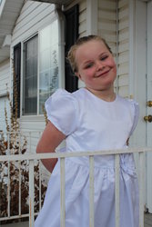 Sarah on her baptism day