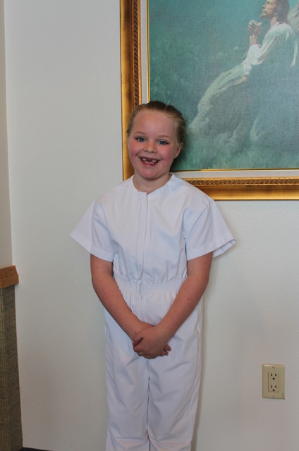 Sarah on her baptism day