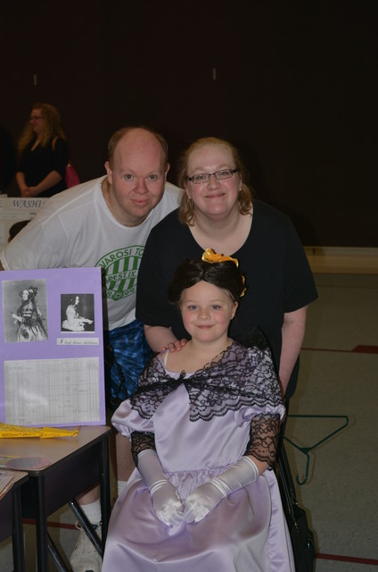 Steve and Camille with Sarah as Ada Lovelace in her Wax Museum