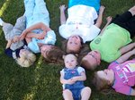 Emma with her cousins on Pioneer day at the Thornocks