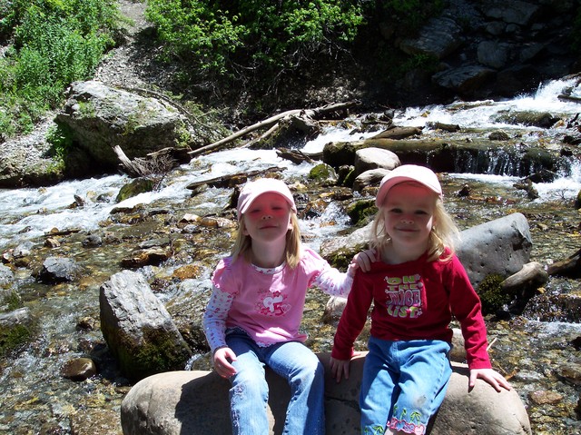 Emma and Sarah at Doughnut Falls