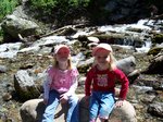 Emma and Sarah at Doughnut Falls