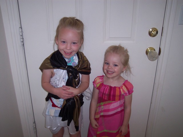 Emma and Sarah with french braids