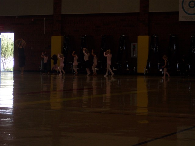 Emma and Sarah's first ballet class