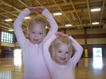 Emma and Sarah's first ballet class