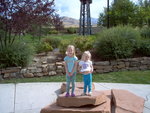 Emma and Sarah at Dinosaur Museum