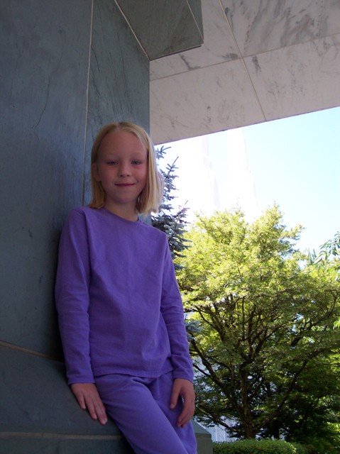 Emma at Portland Temple