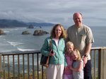 Valerie, Steve, Emma, and Sarah at Ecola State Park