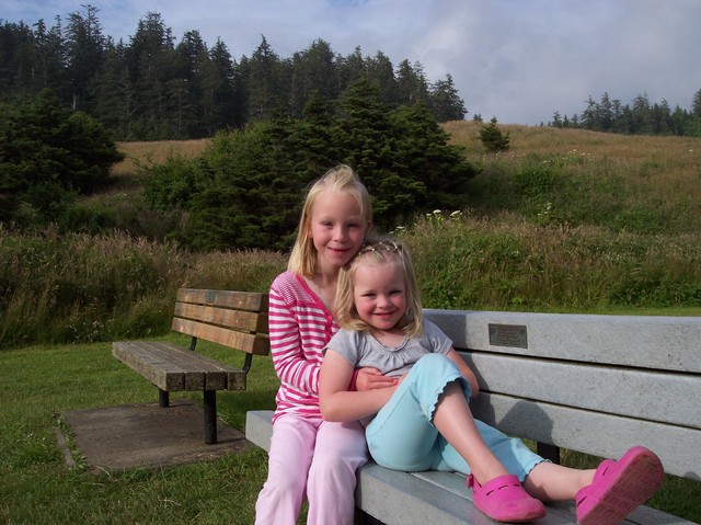 Emma and Sarah at Ecola State Park