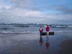 Emma and Sarah by Haystack Rock