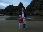 Steve, Emma, and Sarah by Haystack Rock tidal pools