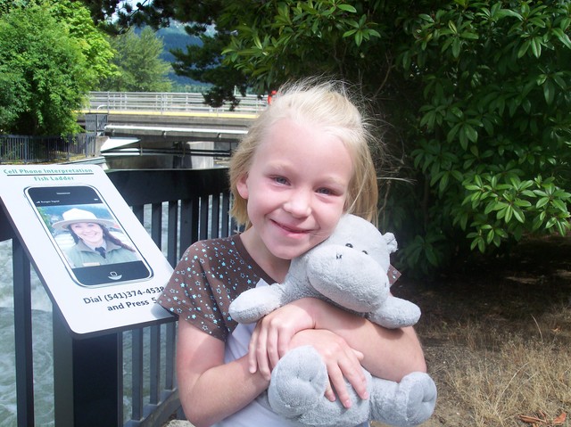 Emma by Fish Ladders at Bonneville Dam