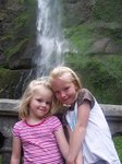 Emma and Sarah on Multnomah Falls Bridge