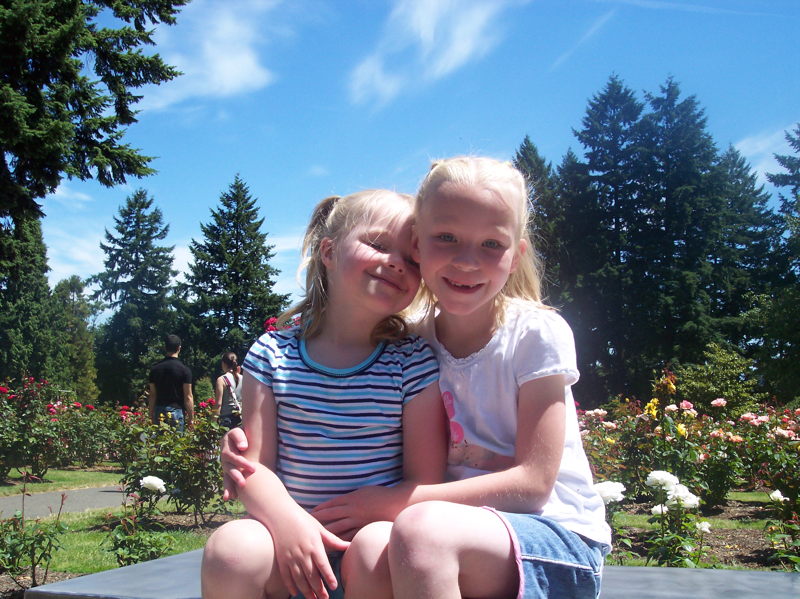 Emma and Sarah at Portland Rose Garden