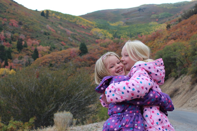 Emma and Sarah in Butterfield Canyon