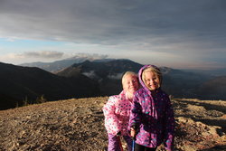 Emma and Sarah at the top of Butterfield Canyon