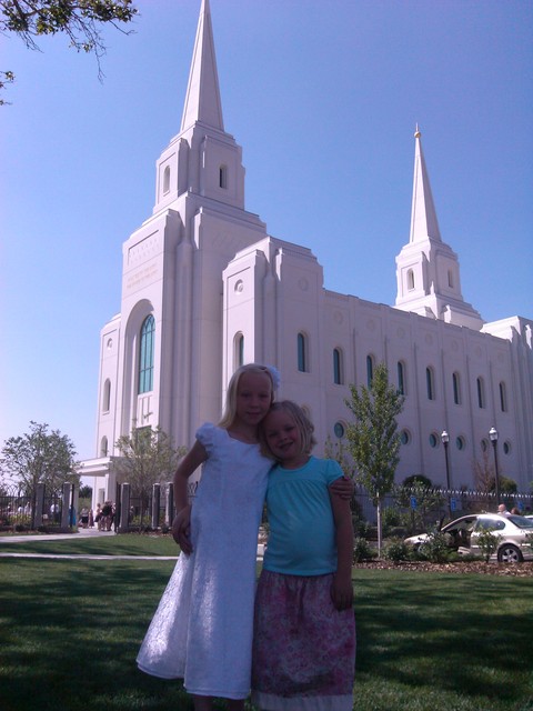 Emma and Sarah at Brigham City Temple open house