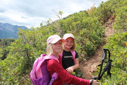 Sarah and Emma on the Grandeur Peak trail