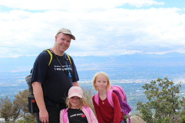 Steve, Sarah and Emma on top of Grandeur Peak