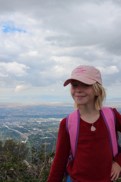 Emma on top of Grandeur Peak