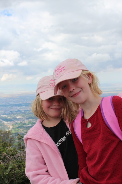 Sarah and Emma on top of Grandeur Peak