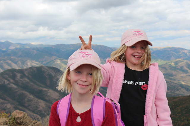 Sarah and Emma on top of Grandeur Peak