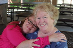 Amelia and Barbara after Nathan's baptism