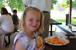 Sarah after Nathan's baptism