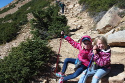 Emma and Sarah on the Bald Mountain Trail