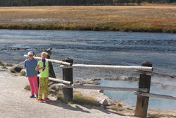 Emma and Sarah in Yellowstone