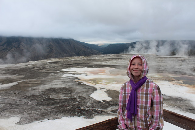 Emma at Mammoth Hot Springs