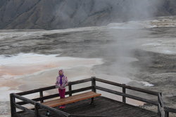 Emma at Mammoth Hot Springs