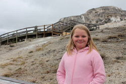 Sarah at Mammoth Hot Springs