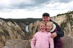 Steve,Sarah and Emma in Grand Canyon of the Yellowstone