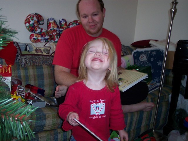 Emma on Christmas morning