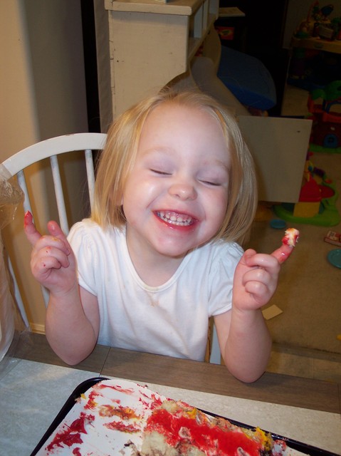 Emma eating cake